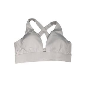 Revolve Lovewave White Claire Triangle Racerback Athletic Workout Sports Bra M
